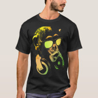 Monkey Chimp With Sunglasses And Headphones