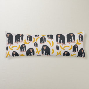 Monkey Chimpanzee & Banana Pattern Body Cushion