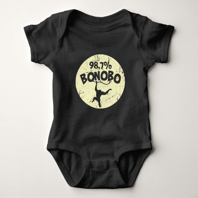 Monkey Chimpanzee Bonobo DNA Baby Bodysuit (Front)