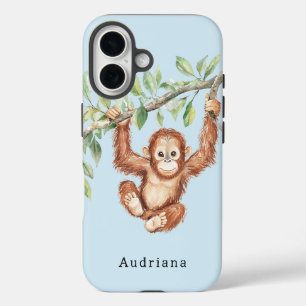 Monkey Chimpanzee in Tree Jungle Animal  iPhone 16 Case