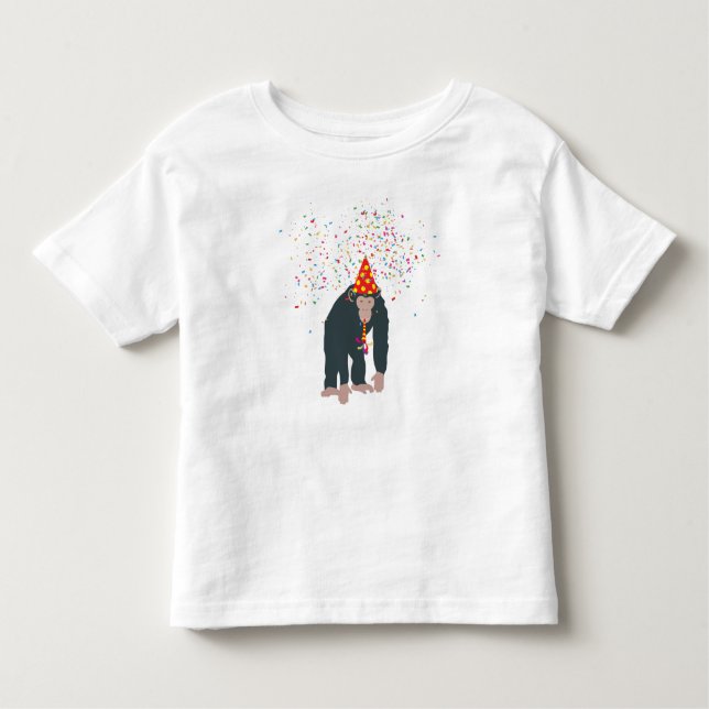 Monkey Chimpanzee Partying Animals Having a Party  Toddler T-Shirt (Front)