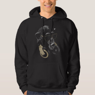Monkey Chimpanzee with Sunglasses and Headphones Hoodie