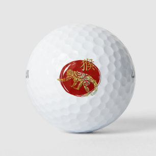 Monkey Chinese Zodiac Horoscope Constellation Sign Golf Balls