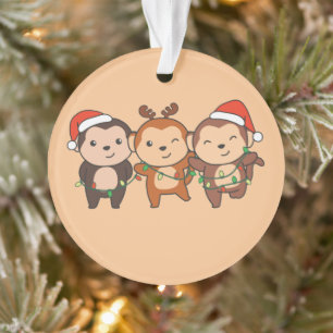 Monkey Christmas Christmas Animals Cute Monkeys Or Ornament