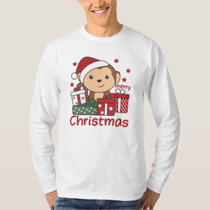 Monkey Christmas Gift Winter Animals Monkeys T-Shirt