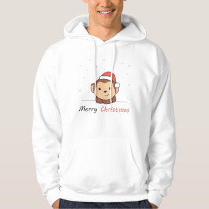 Monkey Christmas Snow Winter Animals Monkeys Hoodie