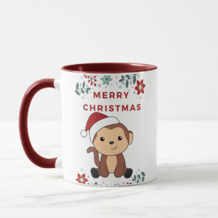 Monkey Christmas Snow Winter Animals Monkeys Mug