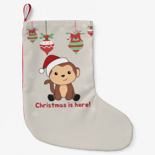 Monkey Christmas Snow Winter Animals Monkeys Small Stocking