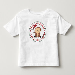 Monkey Christmas Snow Winter Animals Monkeys Toddler T-Shirt