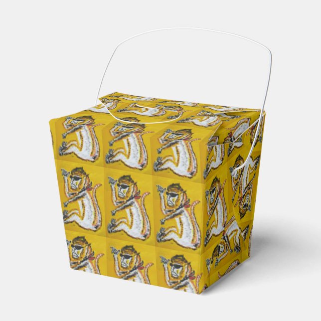 Monkey Circus Art Favour Box (Front Side)