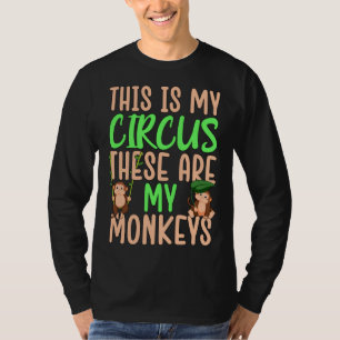Monkey Circus Zoo Animal Family Kids T-Shirt