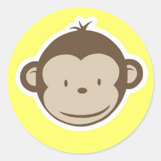 Monkey Classic Round Sticker