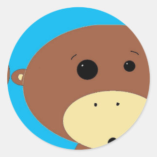 Monkey Classic Round Sticker
