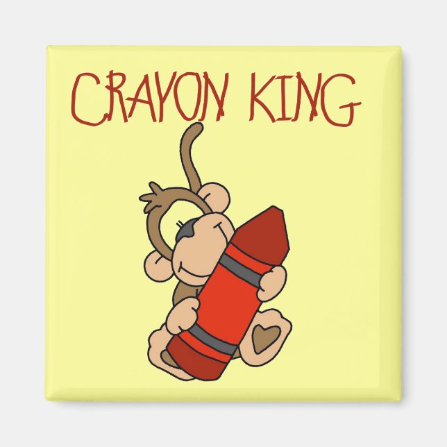 Monkey Crayon King Tshirts and Gifts Magnet (Front)