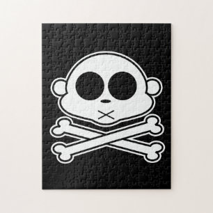 Monkey Cross Bone Jigsaw Puzzle