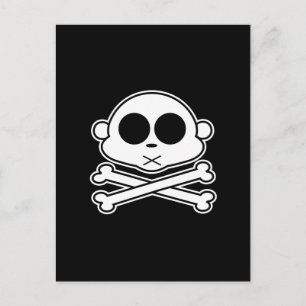 Monkey Cross Bone Postcard