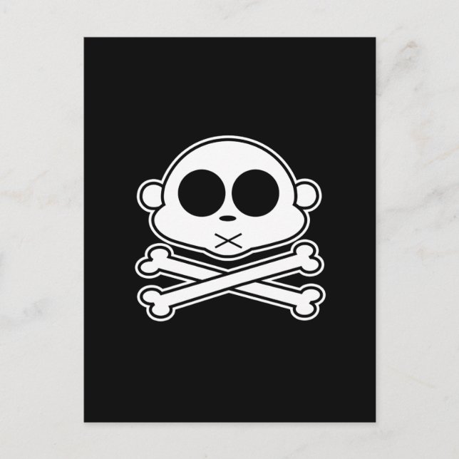 Monkey Cross Bone Postcard (Front)