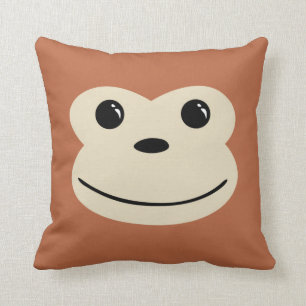 Monkey Cute Animal Face Design Cushion
