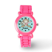 Monkey Cute & Kawaii On Blue Chevron Personalised