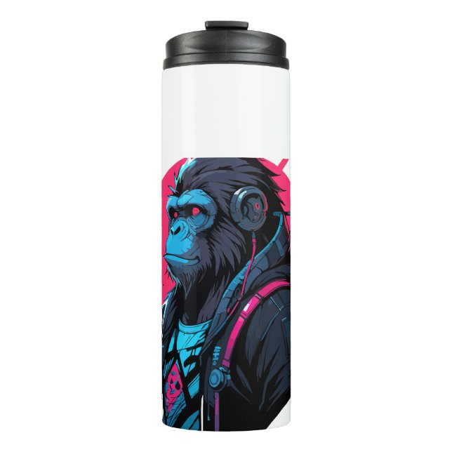 Monkey cyberpunk thermal tumbler (Front)