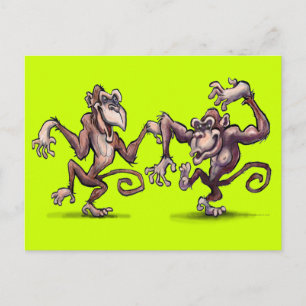 Monkey Dance Postcard