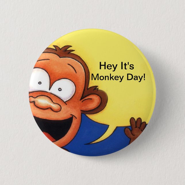 Monkey Day Button (Front)