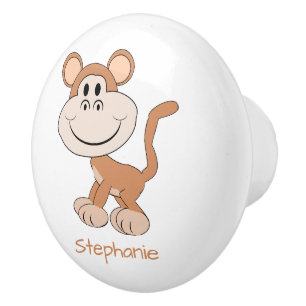 Monkey Design Personalised Ceramic Knob