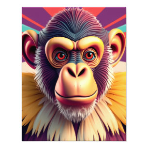 Monkey Design Photo Print