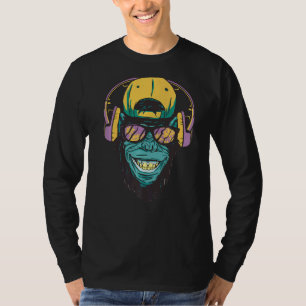 Monkey Dj Musician Monkey With Headphones 1 T-Shirt