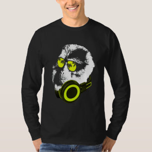 Monkey Dj With Headphones And Sunglasses Party T-Shirt