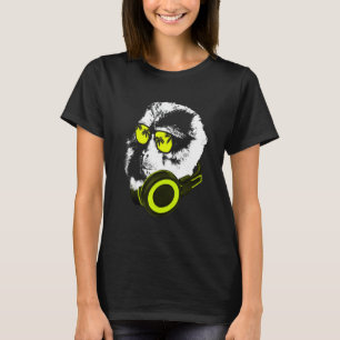 Monkey Dj With Headphones And Sunglasses Party T-Shirt