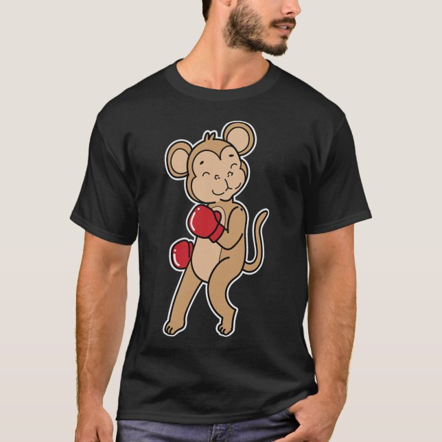 Monkey Does Boxing  T-Shirt (Front)