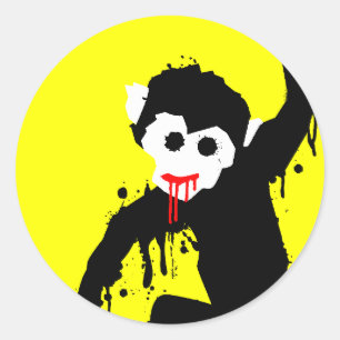 monkey dripz classic round sticker