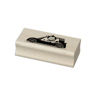 Monkey Driver Rubber Stamp