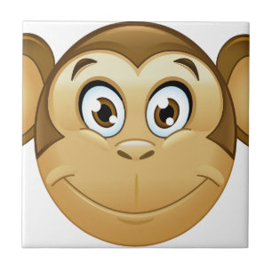 monkey emoji ceramic tile