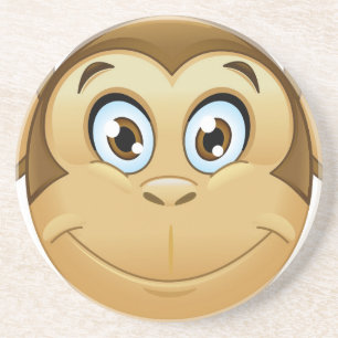 monkey emoji coaster