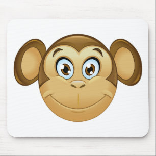 monkey emoji mouse pad