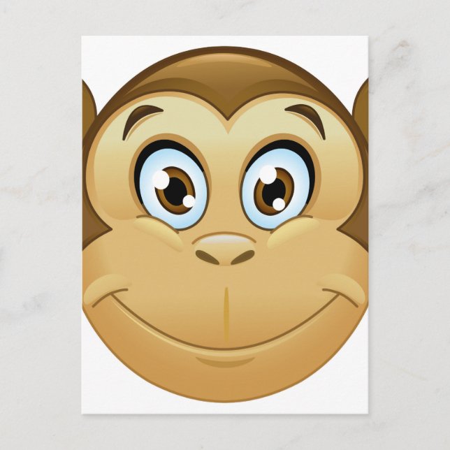 monkey emoji postcard (Front)