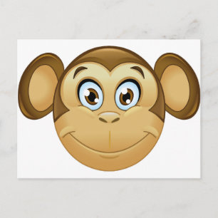 monkey emoji postcard