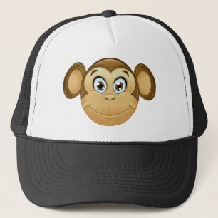 monkey emoji trucker hat