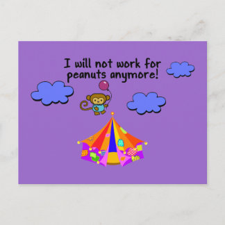 Monkey Escapes Circus Postcard