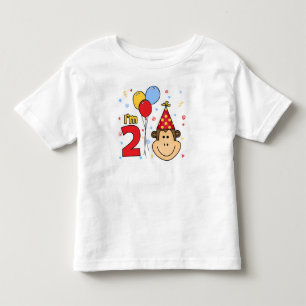 Monkey Face  2nd Birthday Toddler T-Shirt
