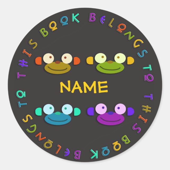 Monkey Face Back To School Stickers! Classic Round Sticker (Front)