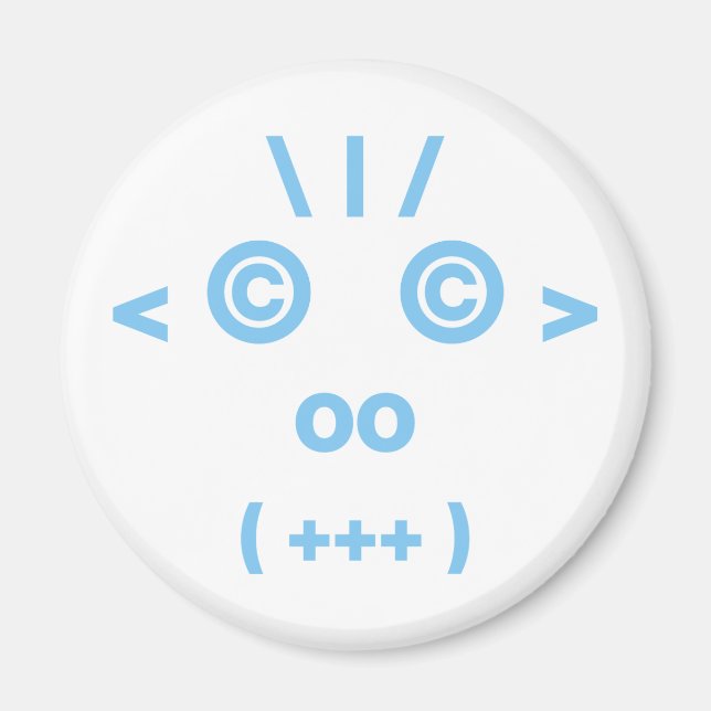 Monkey Face (Blue) Magnet (Front)