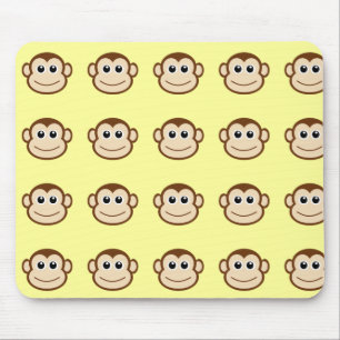 Monkey Face Cartoon Mouse Pad