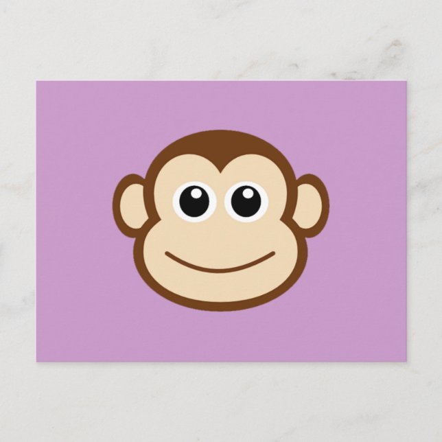 Monkey Face Cartoon Postcard (Front)