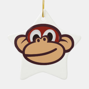 Monkey Face Ceramic Ornament