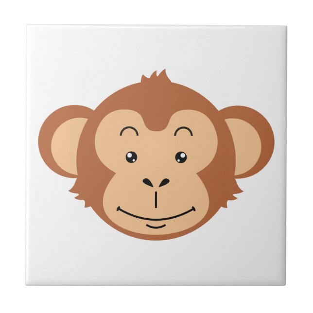 Monkey Face Ceramic Tile (Front)