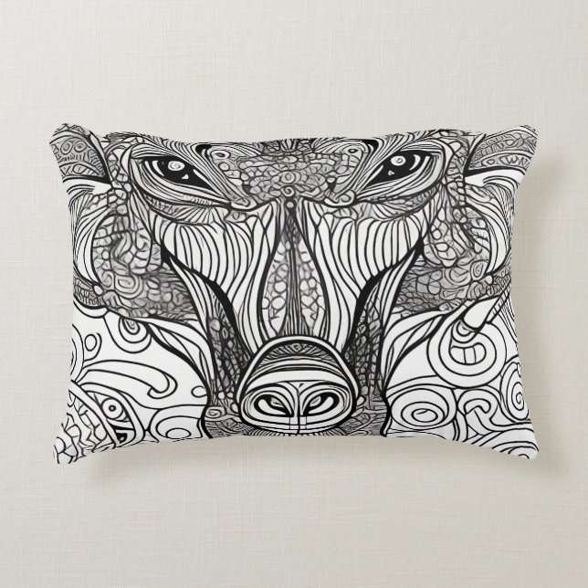 Monkey Face Decorative Cushion (Front)