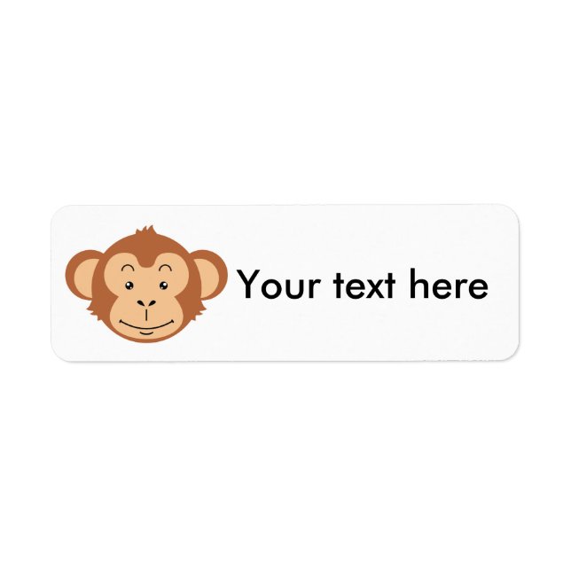Monkey Face Return Address Label (Front)